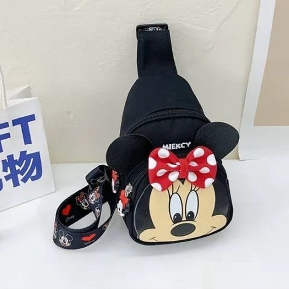 Disney Other - Disney Black and Red Minnie Mouse Kids Bag